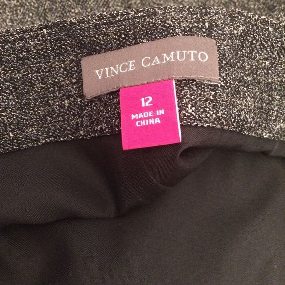 Vince Camuto Grey Skirt Black Lace Size 12 - Picture 3 of 5